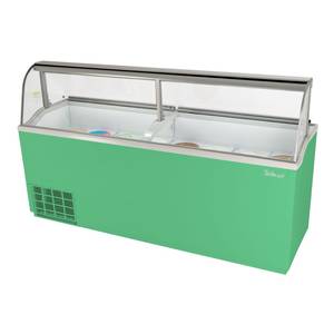 Turbo Air TIDC-91G-N 89" Ice Cream Dipping Cabinet, (16) 3 Gallon Can Capacity