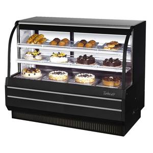 Turbo Air TCGB-60-B-N 60" Refrigerated Bakery Case, Curved Front Tempered Glass