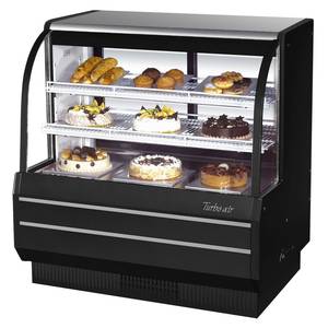 Turbo Air TCGB-48-B-N 48" Refrigerated Bakery Case, Curved Front Tempered Glass