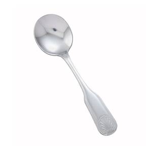 Winco 0006-04 Heavy Weight Stainless Steel Toulouse Bouillon Spoon - 1 Doz