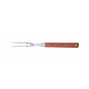 Winco KPF-612 13in Stainless Steel Pot Fork w/ Wood Handle