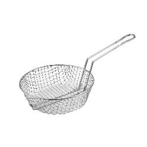 Winco MSB-08 8" Diameter Coarse Mesh Nickel Plated Culinary Basket