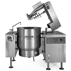 Crown Steam ELTM-100 100 Gallon Electric 2/3 Jacketed Tilting Kettle Mixer
