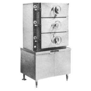 Crown Steam SC-2 36" 2 Compartment Steam Coil Broiler Pressure Steamer