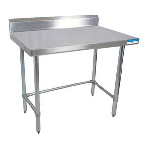 BK Resources CTTR5OB-9630 96"W x 30"D 16 Gauge Stainless Steel Open Base Work Table