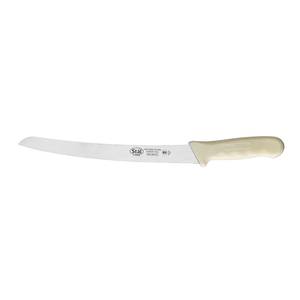 Winco KWP-91 Stäl 9" Stamped Bread Knife w/ White Polypropylene Handle