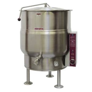 Crown Steam EL-60 60 Gallon Electric 2/3 Jacketed Stationary Kettle