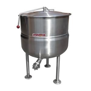 Crown Steam DL-60 60 Gallon Direct Steam 2/3 Jacketed Stationary Kettle