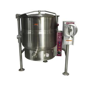 Crown Steam ELT-40 40 Gallon Electric 2/3 Jacketed Tilting Kettle