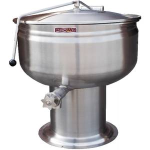 Crown Steam DP-30F 30 Gallon Direct Steam Full Jacketed Stationary Kettle