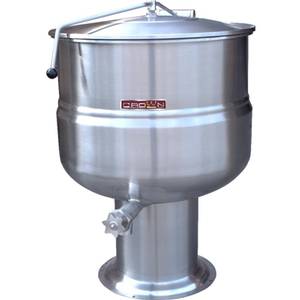 Crown Steam DP-100 100 Gallon Direct Steam 2/3 Jacketed Stationary Kettle