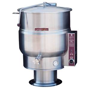 Crown Steam EP-30 30 Gallon Electric 2/3 Jacketed Stationary Kettle