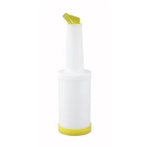 Winco PPB-1Y 1 Qt Liquor & Juice Multi Pourer - Yellow