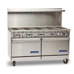 Imperial IR-10-C 60" Gas 10 Burner Range With 1 Convection & 1 Standard Oven