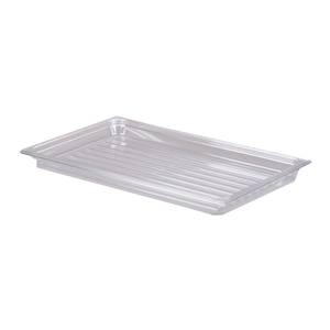 Cambro DT1220CW135 12" x 20" Rectangular Polycarbonate Display Tray - Clear