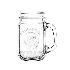 Libbey 97085 16.5 oz County Fair Drinking Jar - 1 Doz