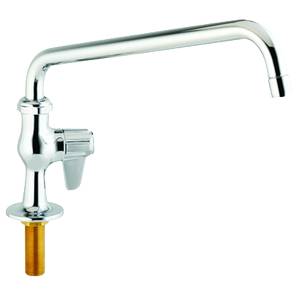 T&S Brass 5F-1SLX12 Deck Mount Faucet w/ 12" Swing Spout & Lever Handle