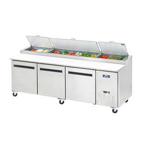 Arctic Air APP94 94" (3) Section Refrigerated Pizza Prep Table - 32 cu.ft.