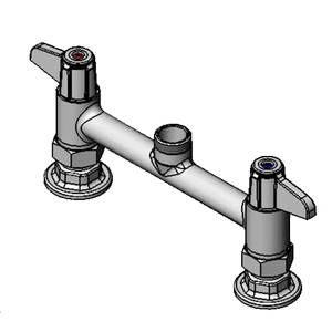 T&S Brass 5F-8DLX00 Deck Mount Mixing Faucet With Lever Handles