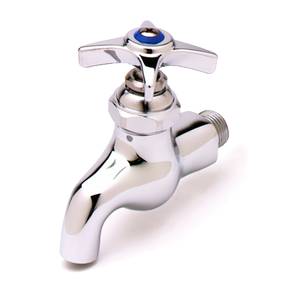 T&S Brass B-0702 Single Sink Faucet - 4-Arm Handle & Eterna Cartridge