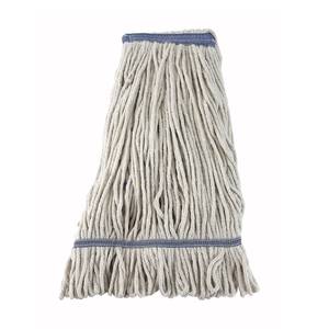 Winco MOP-24W 24 oz Cotton Yarn Blend Loop End Mop Head - White