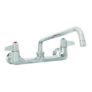 T&S Brass 5F-8WLX10 8" Wall Mount Mixing Faucet w/ 10" Swivel Nozzle & 2" Flange