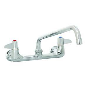 T&S Brass 5F-8WLX16 8" Wall Mount Mixing Faucet w/ 16" Swivel Spout & 2" Flange