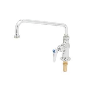T&S Brass B-0206-CR Deck Mounted Single Temperature Faucet w/ 12" Swing Spout