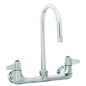 T&S Brass 5F-8WLX05 8" Wall Mount Mixing Faucet w/ 5-1/2" Swivel Spout