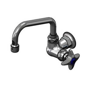 T&S Brass B-0212-F05 Wall Mounted Single Temperature Faucet w/ 6" Swing Spout