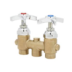 T&S Brass B-2297 Concealed Mixing Faucet w/ 4-Arm Handles