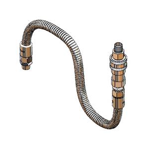 T&S Brass B-1433-03 20" Flexible Stainless Hose w/ 3/8" NPT Quick Disconnect