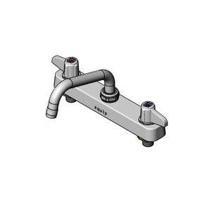 T&S Brass 5F-8CLX06 8" Deck Mount Workboard Mixing Faucet w/ 6" Swing Spout