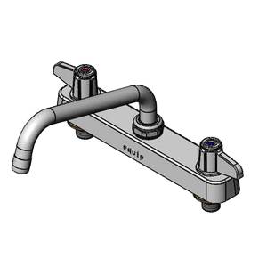 T&S Brass 5F-8CLX08 Equip 8" Deck Mount ADA Compliant Faucet w/ 8" Swing Spout