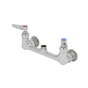 T&S Brass B-0230-LN 8" Wall Mount Workboard Faucet w/ Spring Checks