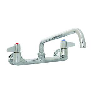 T&S Brass 5F-8WLS12 Equip 8" Wall Mount Workboard Faucet w/ 12" Swivel Spout