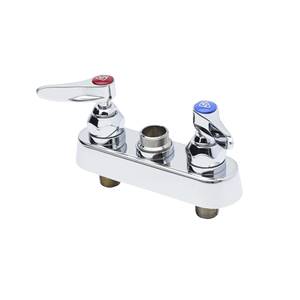 T&S Brass B-1120-LN-WH4 8" Deck Mount Workboard Faucet w/ Eterna Cartridges