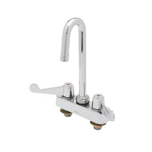 T&S Brass 5F-4CWX05A Equip 4" Deck Mount Workboard Faucet w/ 5-1/2" Gooseneck