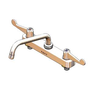 T&S Brass 5F-8CWX08 Equip 8" Deck Mount Workboard Faucet w/ 8" Swing Spout