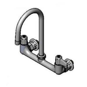 T&S Brass 5F-8WLB05 Equip 8" Wall Mount Faucet w/ 5-1/2" Swivel Gooseneck