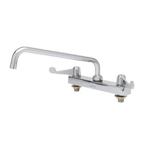 T&S Brass 5F-8CWX12 Equip 8" Deck Mount Workboard Faucet w/ 12" Swing Spout