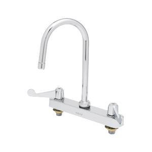T&S Brass 5F-8CWX05 Equip 8" Deck Mount Workboard Faucet w/ 5-1/2" Gooseneck