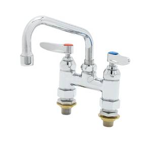 T&S Brass B-0228-CC 4" Deck Mount Workboard Faucet w/ 6" Swing Spout