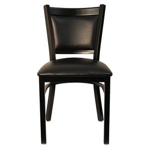 H&D Commercial Seating 6279 BVS Upholstered Metal Chair With Black Semi Gloss Finish