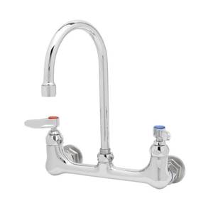 T&S Brass B-0330 8" Wall Mount Workboard Faucet w/ 5-3/4" Swing Gooseneck