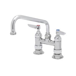 T&S Brass B-0227-CC 4" Deck Mount Workboard Faucet w/ 8" Swing Spout
