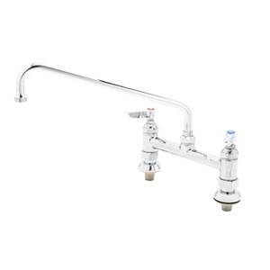 T&S Brass B-0221-EE 8" Deck Mount Workboard Faucet w/ 12" Swing Spout