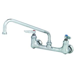 T&S Brass B-0231-EE 8" Wall Mount Workboard Mixing Faucet w/ 12" Swing Spout