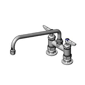 T&S Brass B-0225-CR-K-F10 4" Deck Mount Pantry ADA Compliant Faucet w/ 12" Swing Spout