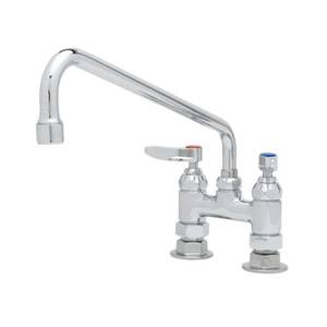 T&S Brass B-2283-065X 4" Deck Double Pantry ADA Compliant Faucet w/18" Swing Spout